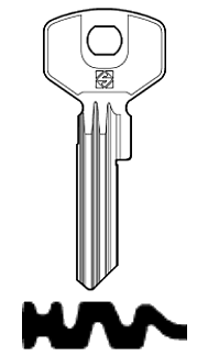 Afbeelding van Silca Cilindersleutel brass GD10