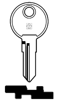 Afbeelding van Silca Cilindersleutel brass GD7R