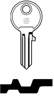 Afbeelding van Silca Cilindersleutel brass GU1