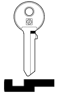 Afbeelding van Silca Cilindersleutel brass HDL3