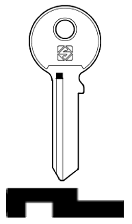 Afbeelding van Silca Cilindersleutel brass HDL3R