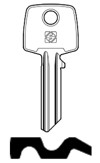 Afbeelding van Silca Cilindersleutel brass LOB16