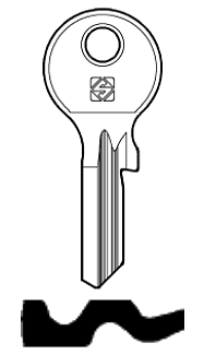 Afbeelding van Silca Cilindersleutel staal LOB9R