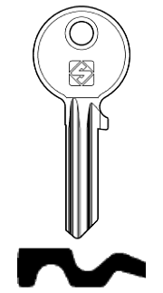 Afbeelding van Silca Cilindersleutel staal LOB1