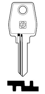 Afbeelding van Silca Cilindersleutel brass ME10R