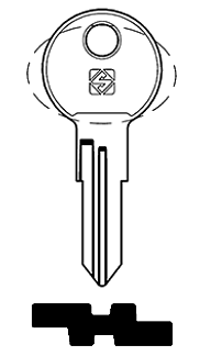 Afbeelding van Silca Cilindersleutel brass MEA1R