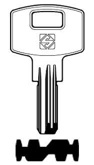 Afbeelding van Silca Cilindersleutel brass MSL3