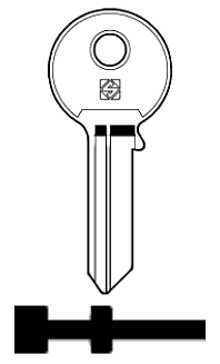 Afbeelding van Silca Cilindersleutel brass SCM4