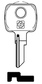 Afbeelding van Silca Cilindersleutel brass SOC1R