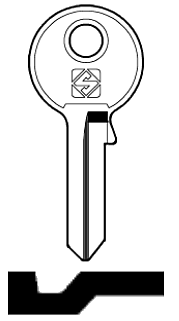 Afbeelding van Silca Cilindersleutel brass SVN1