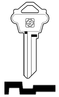 Afbeelding van Silca Cilindersleutel brass WS2