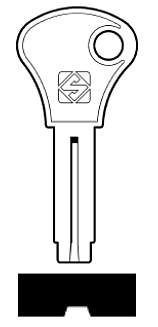 Afbeelding van Silca Cilindersleutel nikkel CHU7