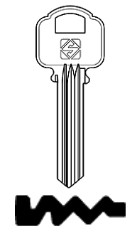 Afbeelding van Silca Cilindersleutel staal ALA3R