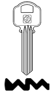 Afbeelding van Silca Cilindersleutel staal ALA8R