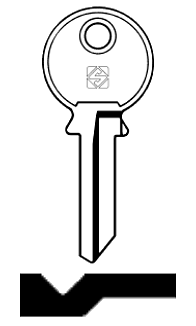 Afbeelding van Silca Cilindersleutel staal CA9