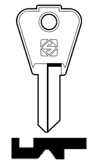 Afbeelding van Silca Cilindersleutel staal CM3