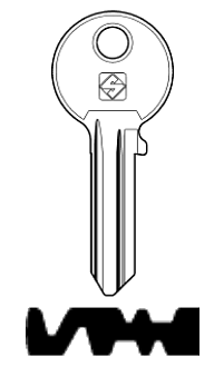 Afbeelding van Silca Cilindersleutel staal GV5R