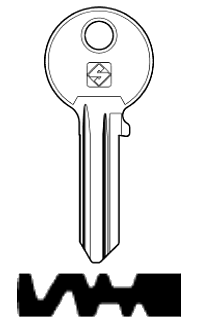 Afbeelding van Silca Cilindersleutel staal GV6R