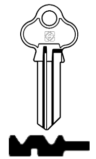 Afbeelding van Silca Cilindersleutel staal HO1R