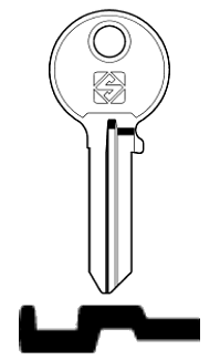 Afbeelding van Silca Cilindersleutel staal ICA1R