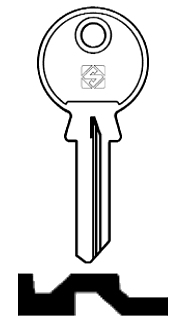 Afbeelding van Silca Cilindersleutel staal PT1