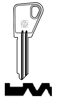 Afbeelding van Silca Cilindersleutel staal RIQ10R