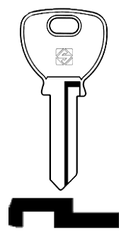 Afbeelding van Silca Cilindersleutel staal RIQ1R