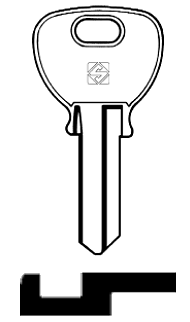 Afbeelding van Silca Cilindersleutel staal RIQ5
