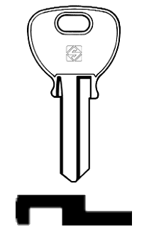 Afbeelding van Silca Cilindersleutel staal RIQ5R
