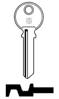 Afbeelding van Silca Cilindersleutel staal RIQ8