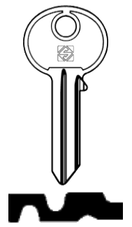 Afbeelding van Silca Cilindersleutel staal SM3