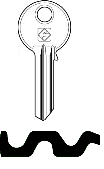 Afbeelding van Cilindersleutel WSA2R, alternatief Borkey 1601