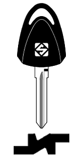 Afbeelding van Silca Autosleutel plastic kop brass TAT2P