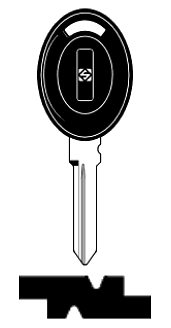 Afbeelding van Silca Autosleutel plastic kop brass TAT3RP