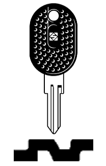 Afbeelding van Silca Autosleutel plastic kop staal FA6P