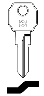 Afbeelding van Silca Autosleutel z/plastic kop brass SEL1