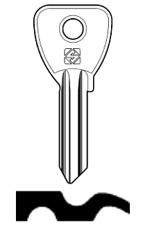 Afbeelding van Silca Autosleutel z/plastic kop staal BLO1