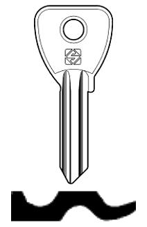 Afbeelding van Silca Autosleutel z/plastic kop staal BLO1R