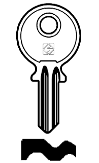 Afbeelding van Silca Autosleutel z/plastic kop staal CMP1