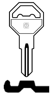 Afbeelding van Silca Autosleutel z/plastic kop staal FA3R