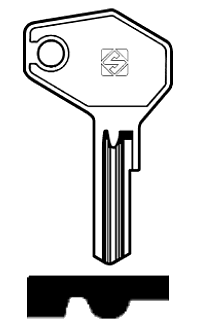 Afbeelding van Silca Autosleutel z/plastic kop staal FAS3