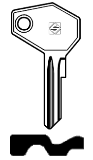 Afbeelding van Silca Autosleutel z/plastic kop staal FBR1