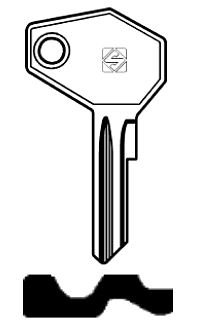 Afbeelding van Silca Autosleutel z/plastic kop staal FBR1R