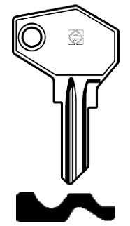 Afbeelding van Silca Autosleutel z/plastic kop staal FBR2R