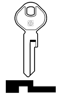 Afbeelding van Silca Autosleutel z/plastic kop staal FCA1R