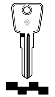 Afbeelding van Silca Autosleutel z/plastic kop staal IAC1