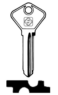 Afbeelding van Silca Autosleutel z/plastic kop staal IAC3