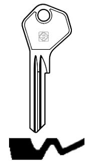 Afbeelding van Silca Autosleutel z/plastic kop staal JG1R