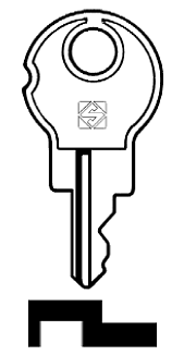 Afbeelding van Silca Autosleutel z/plastic kop staal KZ1