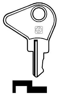 Afbeelding van Silca Autosleutel z/plastic kop staal KZ3